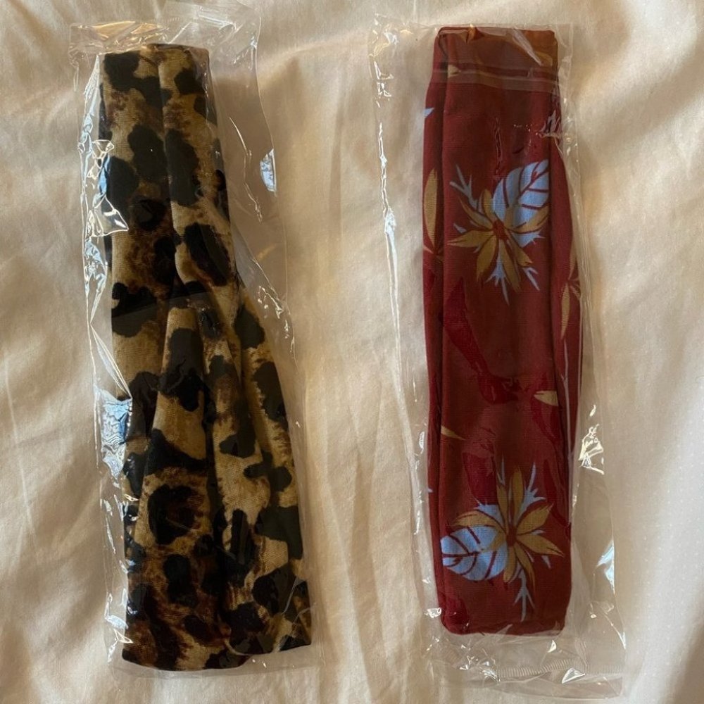 (5 PACK) Tropical/Animal Print Headbands🛍